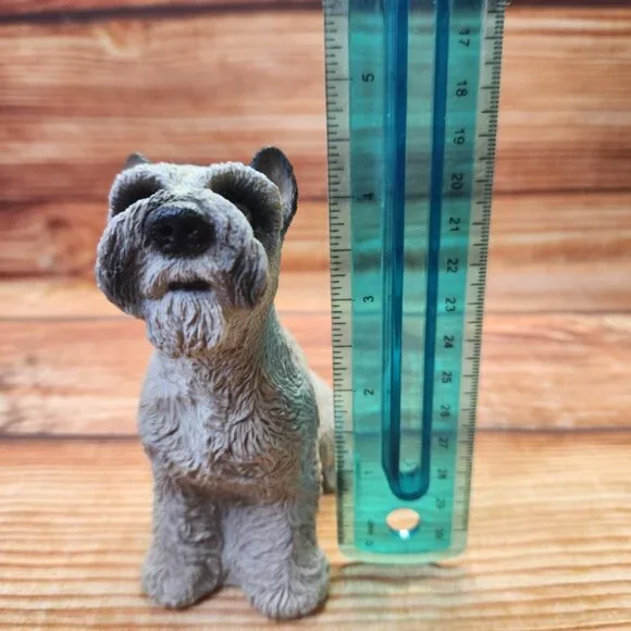 Vtg 4.5" White Schnauzer Dog Sitting Dime Bank - Picture 8 of 8